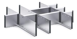 11 Compartment Steel Divider Kit External 800W x 750Dx 150H Bott Cubio Steel Divider Kits 43020668.51 